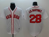 Boston Red Sox #28 J.D.Martinez white majestic basebll jersey