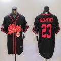 Nike San Francisco 49ers #23 Christian McCaffrey black Mexico baseball jerseys Joint name-BD 01