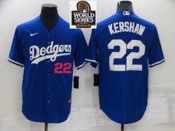 Nike Los Angeles Dodgers 22 Clayton Kershaw black majestic baseball jerseys-CY