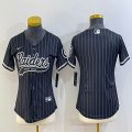 Youth Nike Oakland Raiders blank black baseball jerseys Joint name-BD 01