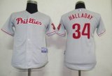 Philadephia Phillis 34 Halladay Grey Kid MLB Jerseys