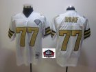 2012 Hall of Fame New Orleans Saints #77 Willie Roaf white 1994 throwback jerseys