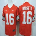 Ohio State Buckeyes #16 J.T. Barrett Red Football Playoff National Championship Diamond Red Jerseys