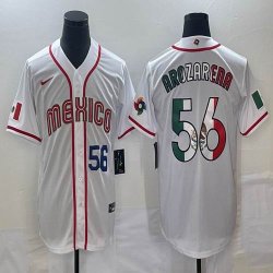 2023 World Cup Mexico #56 Randy Arozarena white green majestic baseball jerseys 18