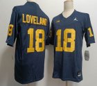 Michigan Wolverines #18 Colston Loveland Navy college Jersey