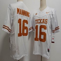 Nike Texas Longhorns #16 Peyton Manning white College NCAA Jersey XST