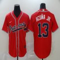 Nike Atlanta Braves #13 Ronald Acuna Jr. red majestic baseball Jersey