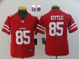 Youth Custom 49ers George Kittle #85 nike red Color Rush Limited Jersey