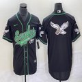 Nike Philadelphia Eagles blank black baseball jerseys Joint name -BD 01