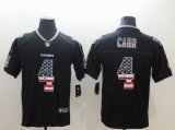 Nike Oakland Raiders #4 Derek Carr black USA Falg Color Rush Limited Jersey