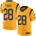 Nike Rams #28 Marshall Faulk Gold Color Rush Limited Jersey