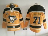 2017 Pittsburgh Penguins #71 E.Malkin Yellow black NHL Hooded Sweatshirt