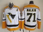 Pittsburgh Penguins 71# Evgeni Malkin white Yellow CCM NHL Jerseys A patch