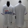 Nike Atlanta Braves blank white majestic baseball jersey city version