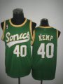 Seattle SuperSonics #40 Shawn Kemp green NBA Basketball Jersey