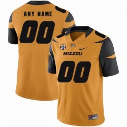 Custom MISSOURI TIGERS yellow college football Limited Jersey 01