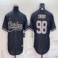 Nike Oakland Raiders #98 Maxx Crosby black baseball jerseys Joint name-BD 01