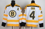 Nhl hockey Boston Bruins 4 Bobby Orr white new jersey