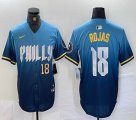 Nike Philadelphia Phillies #18 Rojas skyblue majestaic baseball jersey city version-BD 02