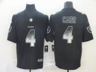 Nike Oakland Raiders #4 Derek Carr black Color Rush Limited Jersey Fireworks version