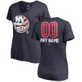 Women's New York Islanders Fanatics Branded Navy Personalized Name and Number Banner Wave V-Neck T-Shirt