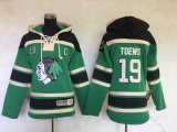 Youth Chicago Blackhawks #19 Jonathan Toews green nhl hooded seatshirt