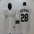 Nike Colorado Rockies #28 Nolan Arenado white majestic baseball jersey