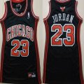 Chicago Bulls #23 Michael Jordan black NBA Embroidered Women's Skirt-S8