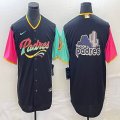 Nike San Diego Padres blank black majestic baseball jerseys big logo 03