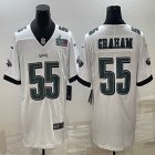 2023 NFL super bowl nike Philadelphia Eagles #55 Brandon Graham white Color Rush Limited Jersey