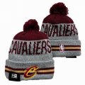 2024 Cleveland Cavaliers gray red NBA Sports Cuffed Knit Hats 02