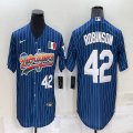 Nike Los Angeles Dodgers#42 Jackie Robinson blue majestic baseball Jersey-BD 06