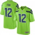 Seattle Seahawks #12 Fan Nike Green Color Rush Limited Jersey