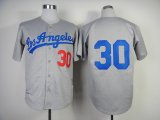 Los Angeles Dodgers #30 throwback gray MLB Jerseys AAA