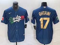 Los Angeles Dodgers #17 Shohei Ohtani Nike blue fashion majestic baseball Jersey-BD 08