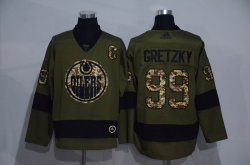 Adidas Edmonton Oilers #99 Wayne Gretzky green nhl hockey Jersey