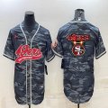 Nike San Francisco 49ers blank gray camo baseball jerseys Joint name-BD