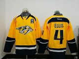 Nashville Predators #4 Ryan Ellis yellow NHL Jersey A patch