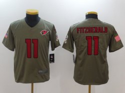 Youth Nike Arizona Cardinals #11 Larry Fitzgerald green USA flag Color Rush Limited Jersey