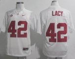 Nike Alabama Crimson Tide Eddie Lacy 42 White 2012 SEC Patch College Football Jersey