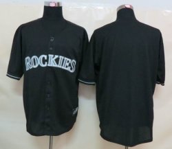 MLB Colorado Rockies Blank Black Fashion Jerseys