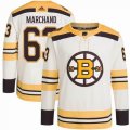 Adidas Boston Bruins #63 Brad Marchand White Black ice hockey Jersey-HL