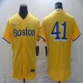 Nike Boston Red Sox #41 Yellow Flexbase Authentic Collection