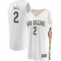 Nike New Orleans Pelicans #2 Lonzo Ball white NBA basketball jerseys