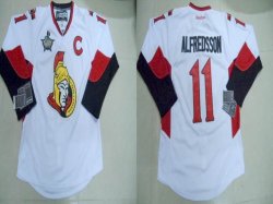 Ottawa Senators #11 Daniel Alfredsson White NHL Jerseys