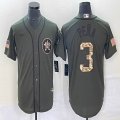 Nike Houston Astros #3 Jeremy Pena Green Salute to Service Stitched MLB Jersey