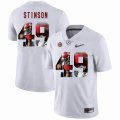 Custom Alabama Crimson Tide #49 Ed Stinson white fashion college football jersey