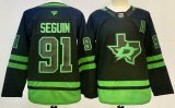 Dallas Stars 91 Tyler Seguin Black green NHL Hockey Jerseys A patch -PD