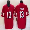 Nike San Francisco 49ers #13 Brock Purdy red throwback Color Rush Limited Jersey 03