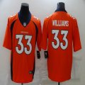 Nike Broncos #33 Javonte Williams orange Color Rush Limited Jersey